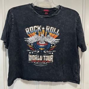 Panhandle/Rock & Roll denim crop top